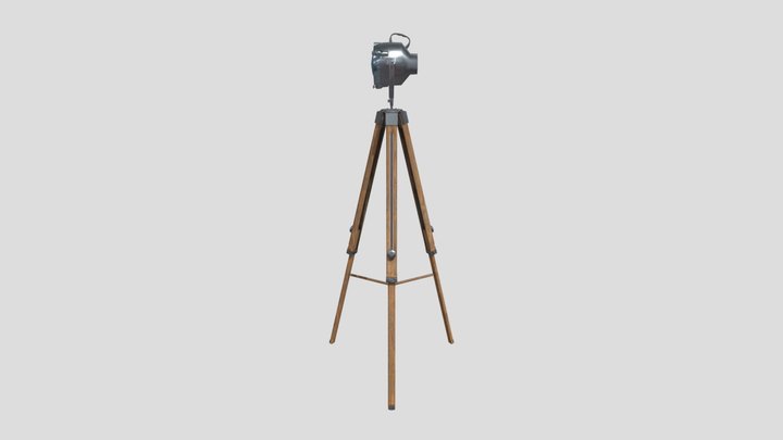 Old theater spotlight 3D Model