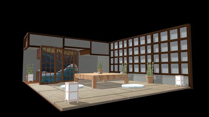 Japanese tatami room 3D Model