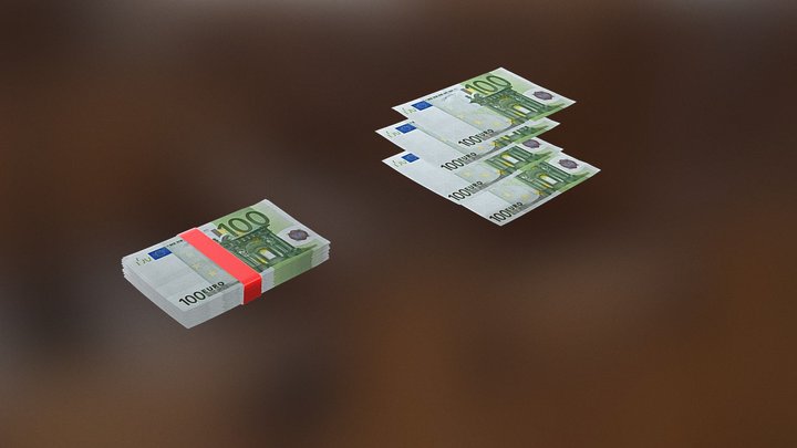 100 euro 3D Model