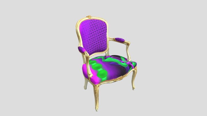 MetaQueen AjS Antique Chair 3D Model