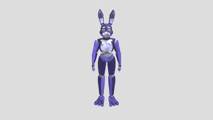 stylized Unwithered Bonnie 3D Model