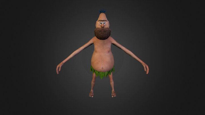 Chuck Rock Mid Poly 3D Model