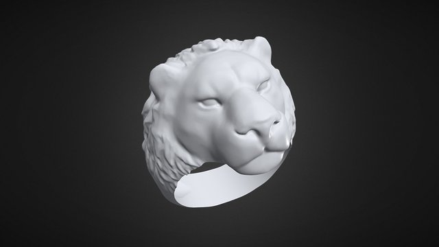 Ring Lion 3D Model
