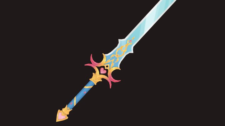 Heart Sword 3D Model