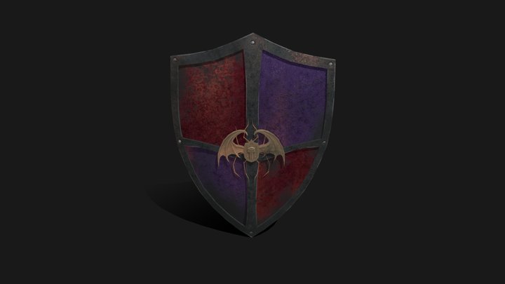 EVERDARK - Escudo Antiguo 3D Model