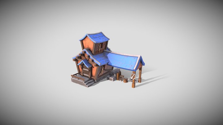 stylized house 3D Model