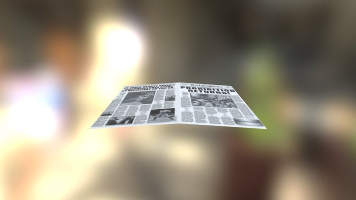 Newspaper Open 3D Model
