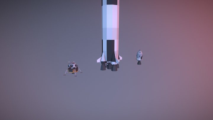 Apollo-11  LowPoly 3D Model