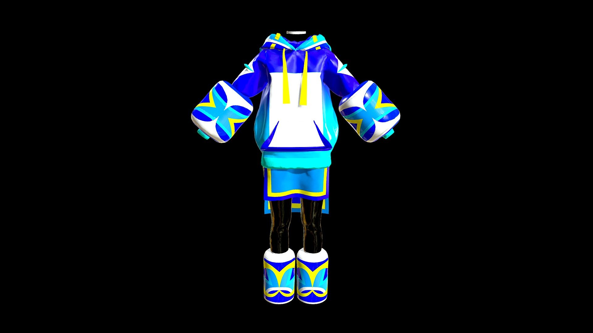 Tiled Hoodie - Full Outfit