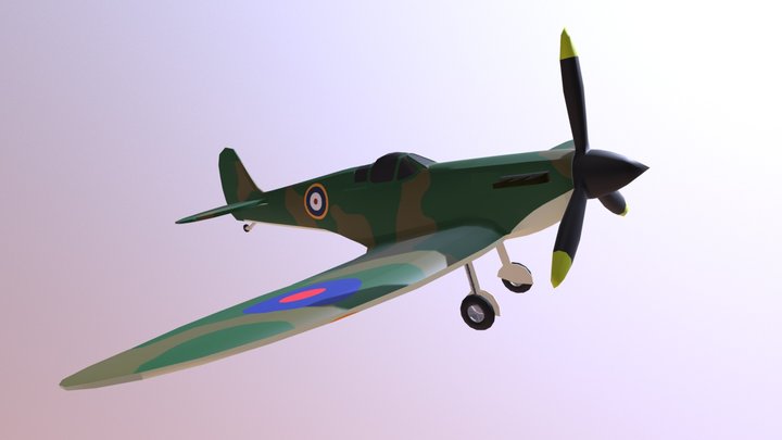 Low Res Spitfire Model 3D Model