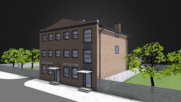 ТОРГОВО-ОФИСНОЕ ЗДАНИЕ вариант 02 3D Model