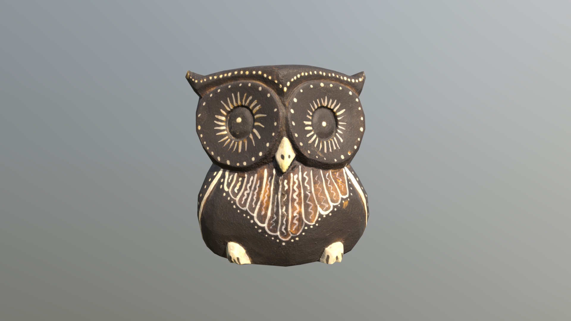 3D model Owl (Сова) – low-poly - This is a 3D model of the Owl (Сова) - low-poly. The 3D model is about a mask with a face.