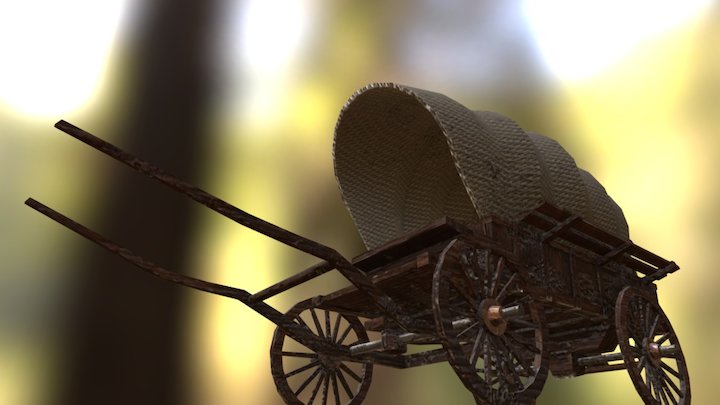 Wild west wagon 3D Model