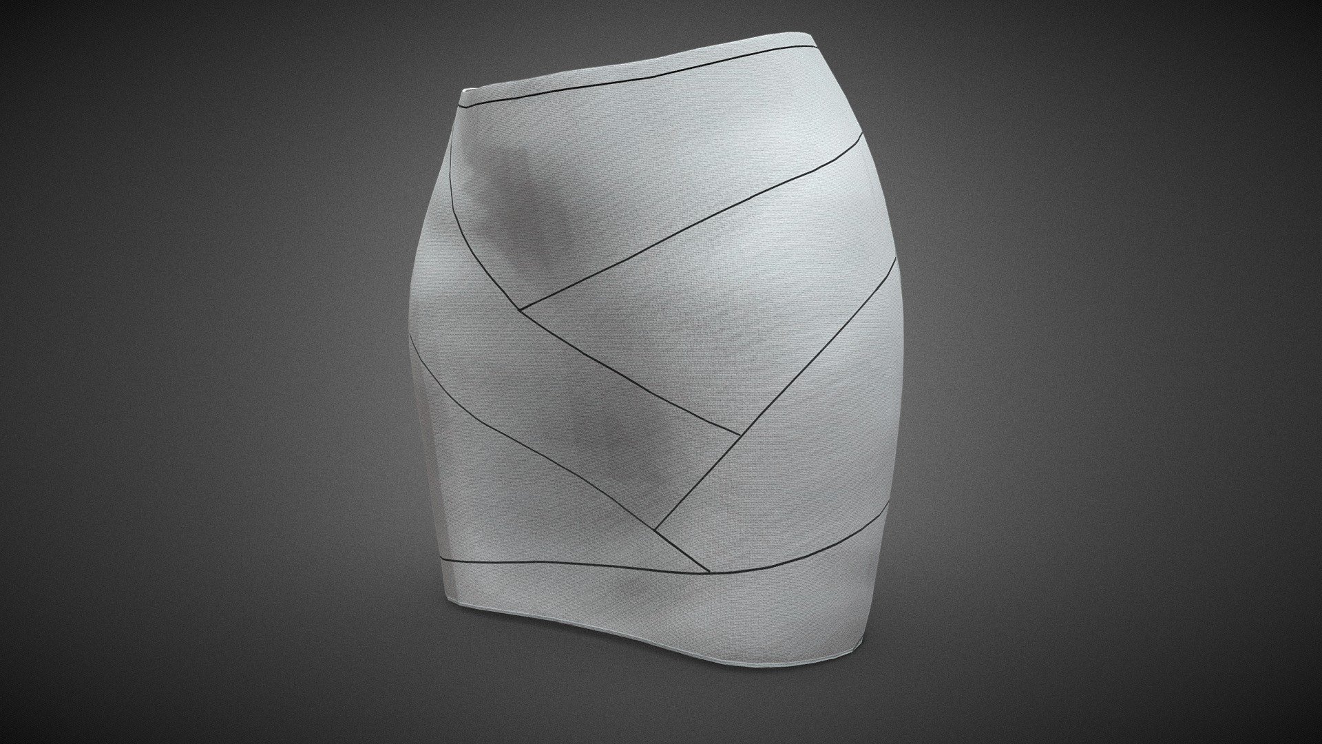 White pencil outlet skirt 3d