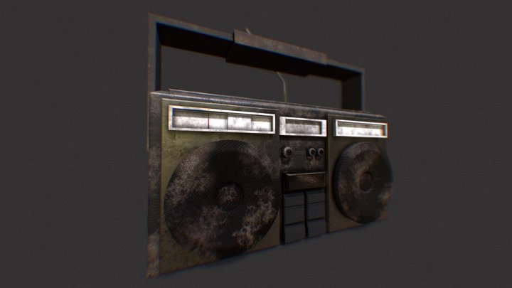 Old Boombox Radio 3D Model