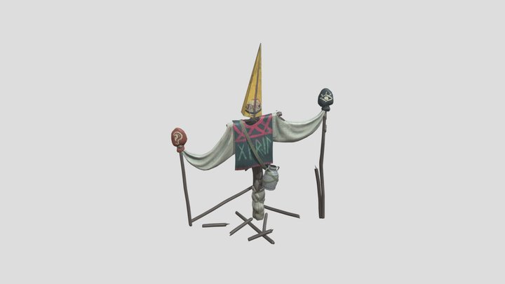 Hello Neighbor 3 Prototype 3 Statue 3D Model