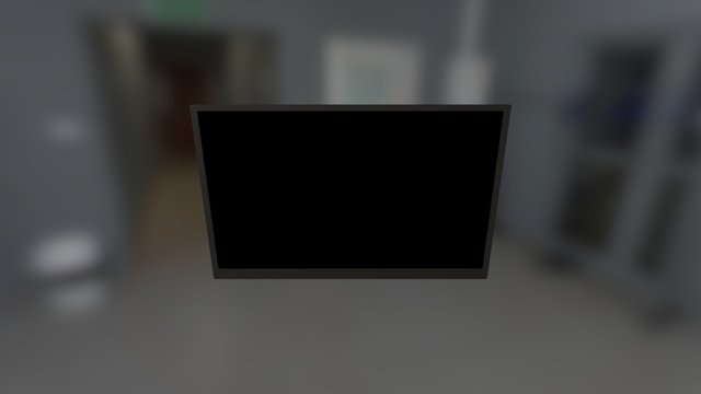 Wall-Mounted TV (Low Poly) 3D Model