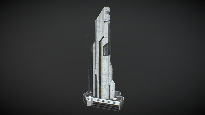 Scifi Building futuristic Building  Vol_1_005 3D Model
