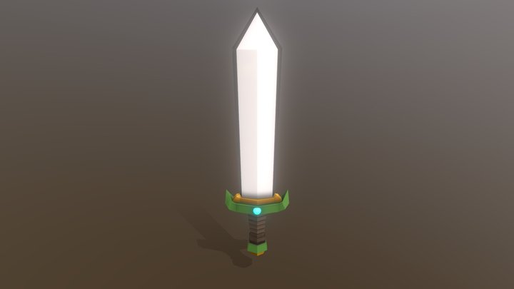 Low Poly Simple Sword 3D Model