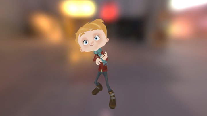 Guy Playing Electric Guitar 3D Model