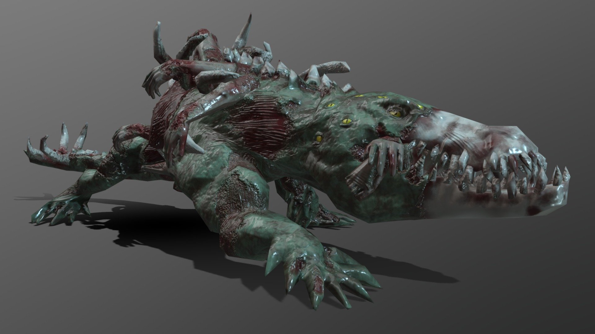 SCP-682 Reptile - 3D model by shuripusta (@shuripusta) [256d948]