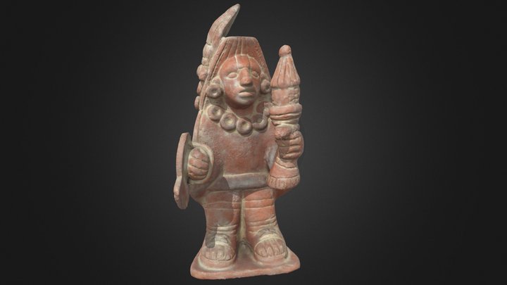 Warrior Maya Clay Figure - 3D Model 3D Model