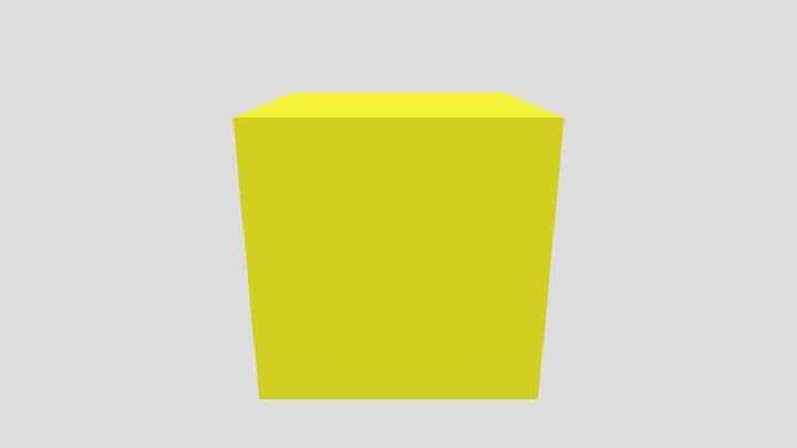 Yelow cube simple 3D Model
