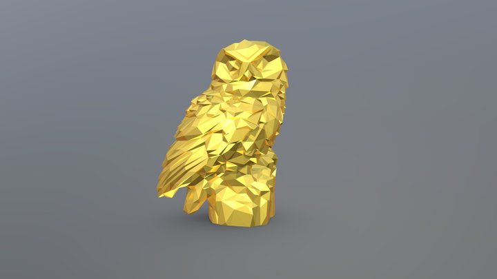 LowPolyOwl 3D Model