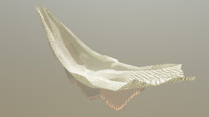 Woman on Cotton Hammock with Fringe 3D Model