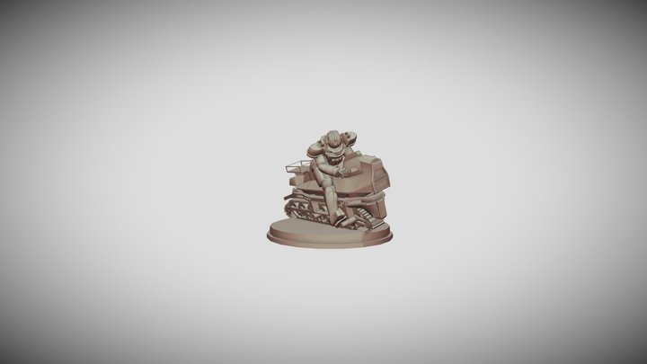 One chained moto soldier (3D printable) 3D Model