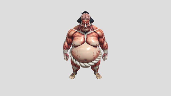Anatomical Sumo Titan - Surreal Body 3D Model