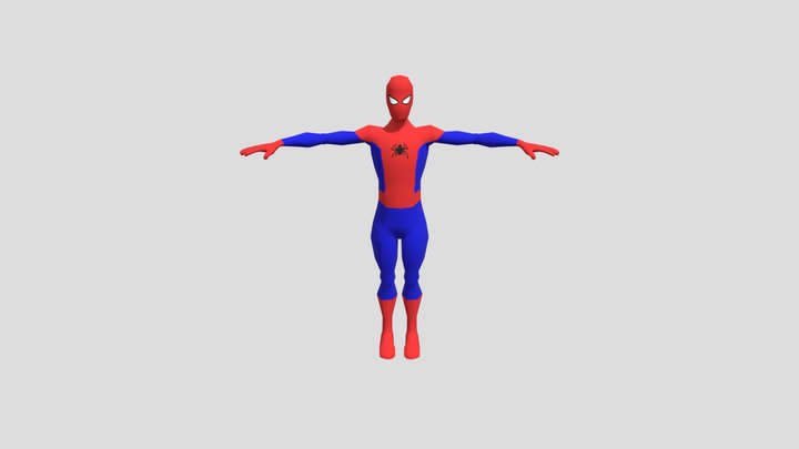 W06_SpiderMan _UV&3D Paint 3D Model