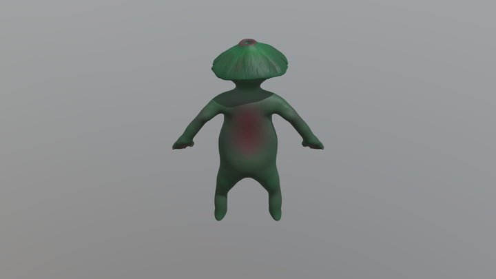 Humanoid Frog 3D Model