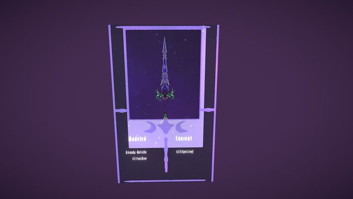 Floral Sword 3D Model