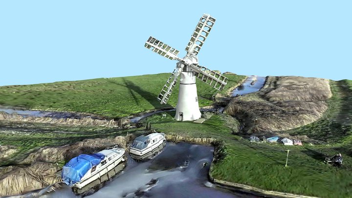 Thurne Mill, Norwich, England 3D Model