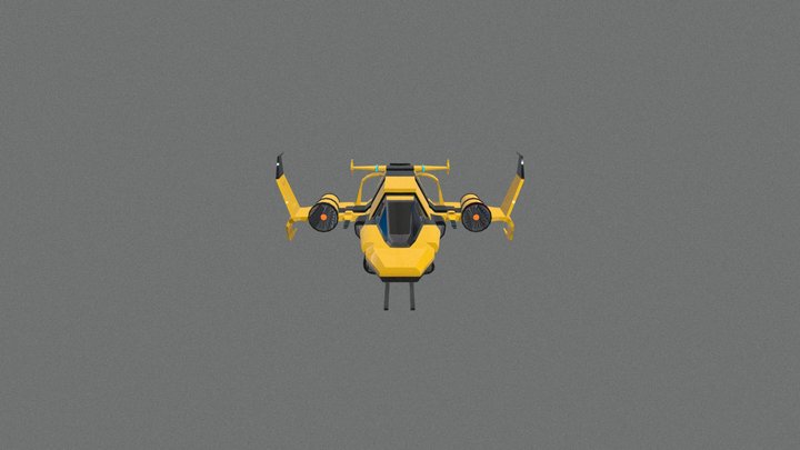 Toy Spaceship 3D Model