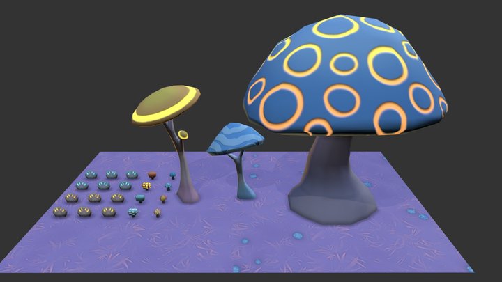 Clic - Mushrooms 3D Model