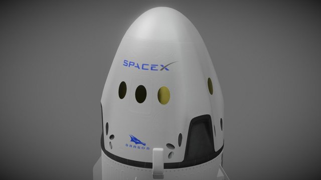 SpaceX Dragon 2 exterior 3D Model