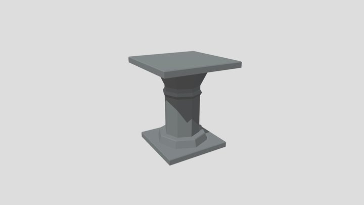 Pillar Side Table 3D Model