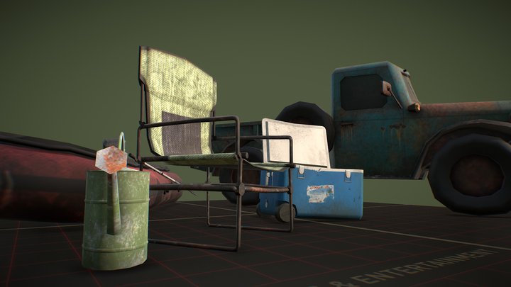 DAE 5 Finished props - Forest Loner 3D Model