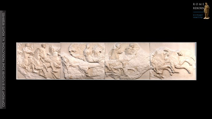 3D rendering of Parthenon South Frieze Part 4