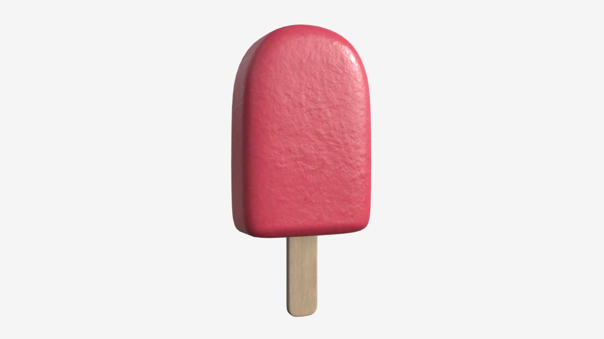 3D model Ice cream on stick - This is a 3D model of the Ice cream on stick. The 3D model is about a red and white lollipop.