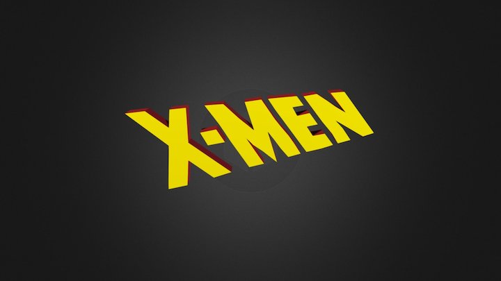 X- Men Logo 3D Model