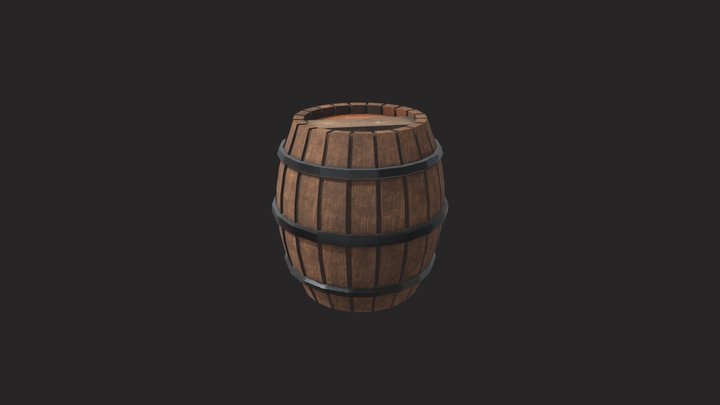 A Medieval Barrel 3D Model
