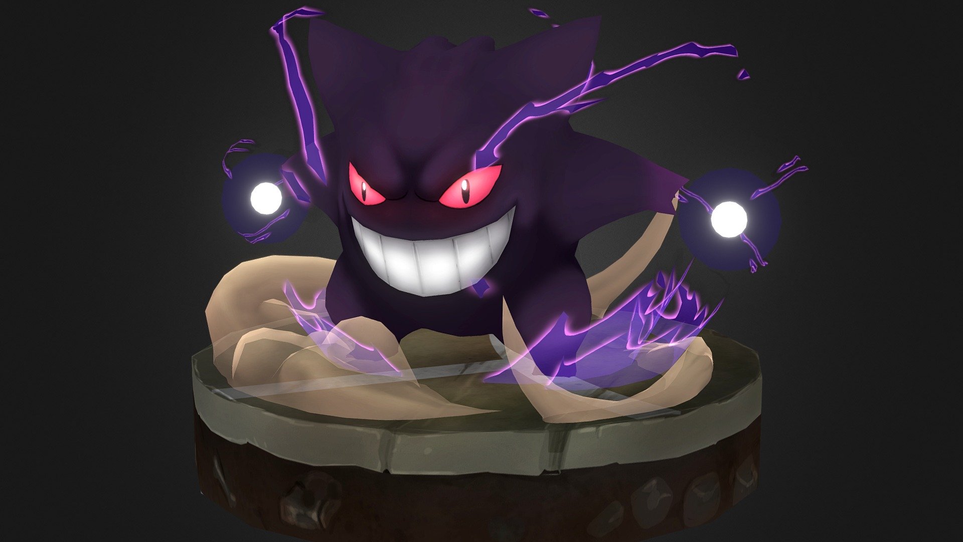 3D model Pokemon Gengar VR / AR / low-poly