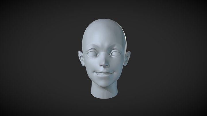 アニメ顔スカルプト /Anime face sculpt 202212 3D Model