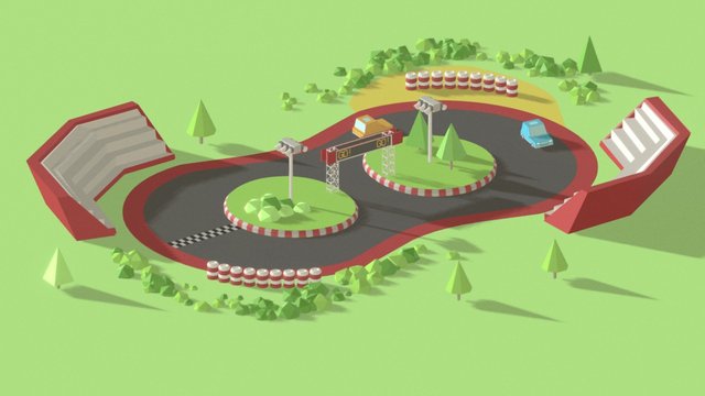 Isometric Race Track - Daily render - 27 3D Model
