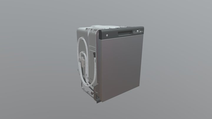 GE Dishwasher (animated) 3D Model