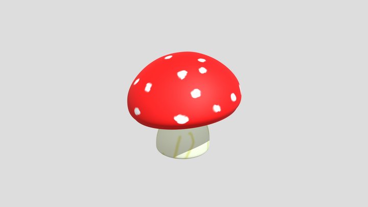 Red Mushroom 3D Model