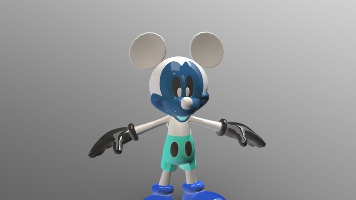 Photo negative mickey 3D Model